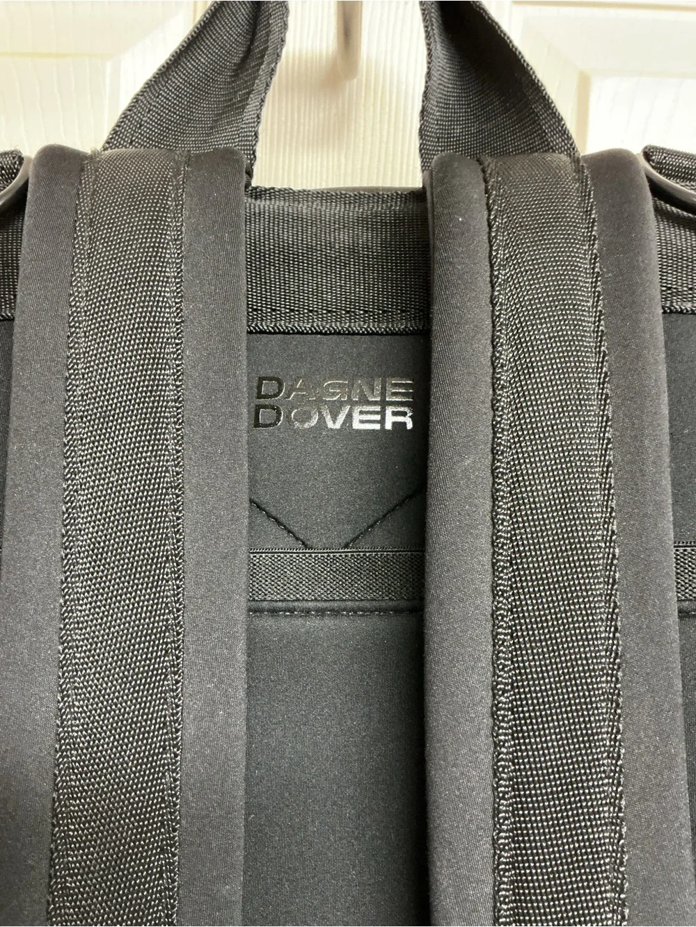 Dagne Dover Indi Neoprene Stretch Large Black Diaper Travel Work Backpack Bag
